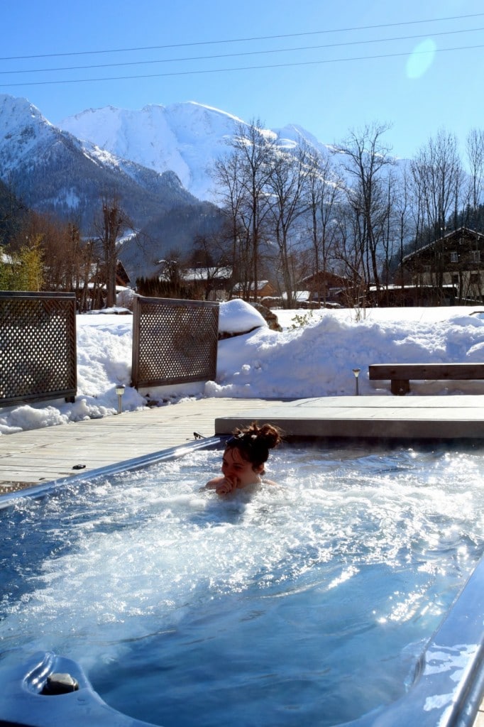 Le spa de nage en hiver