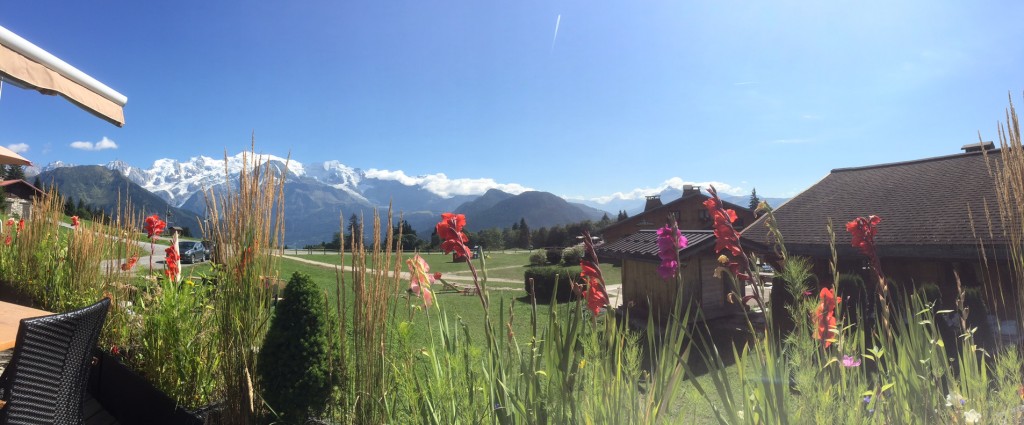 Panorama sur le massif du Mont Blanc depuis Passy Plaine Joux